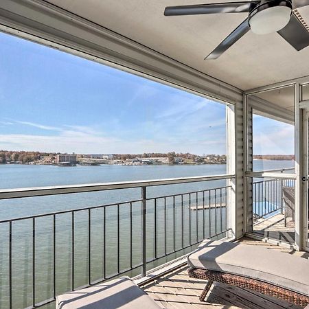 Sunny Osage Beach With Balcony And Lakefront View Bagian luar foto